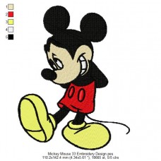 Mickey Mouse 33 Embroidery Design
